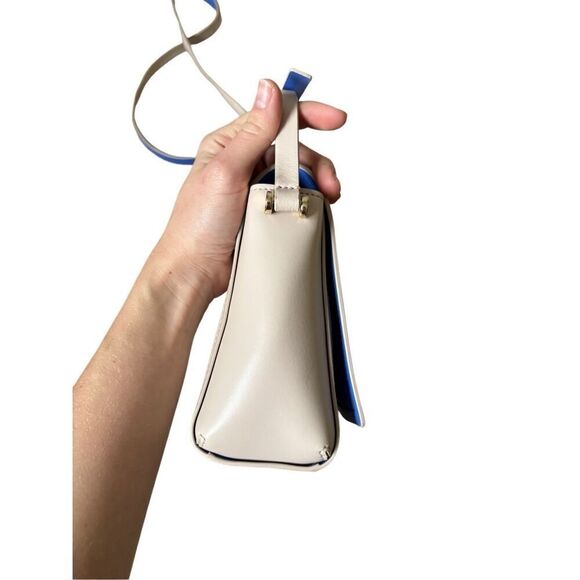 Kate Spade New York Cream Leather Flap Closure Small Crossbody Bag - Picture 10 of 13